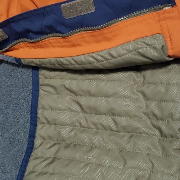 Gap jacket boys size large ( 10 ) orange grey green blue zippered pockets - Picture 6 of 16